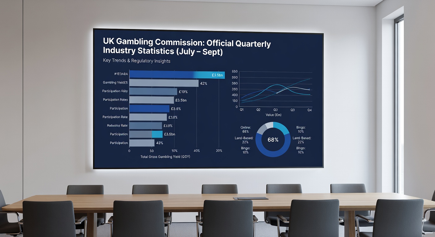 Infographic detailing remote vs land-based GGY splits in UK gambling for Q2 2025