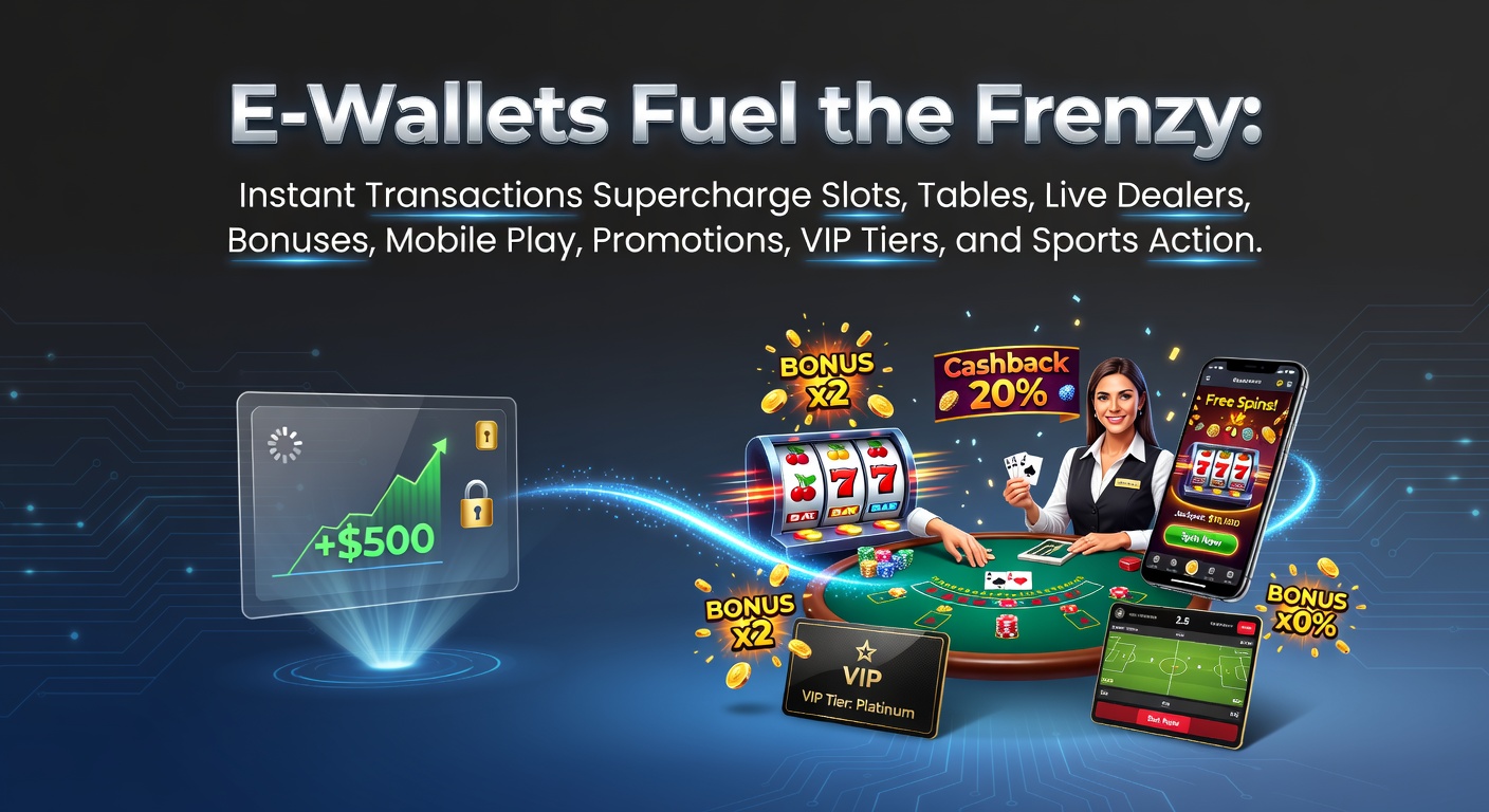 Player tapping e-wallet app to fund instant slot spin on vibrant mobile screen, transactions flashing in real time