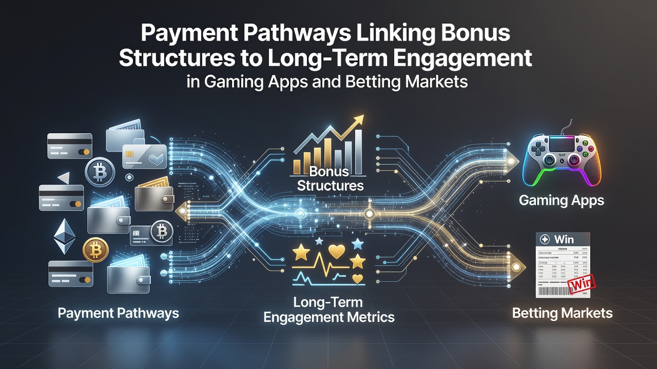 Digital payment interfaces displaying bonus rewards and engagement metrics across gaming and betting platforms